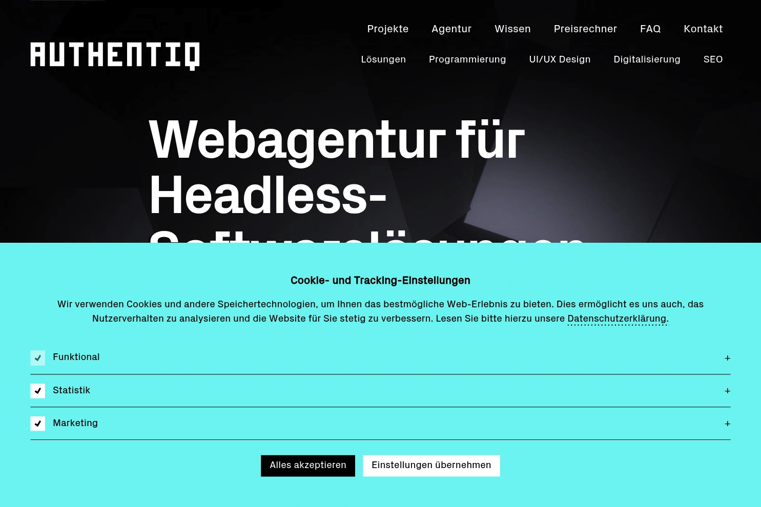 Preview of Authentiq Digital GmbH - Webagentur Zug