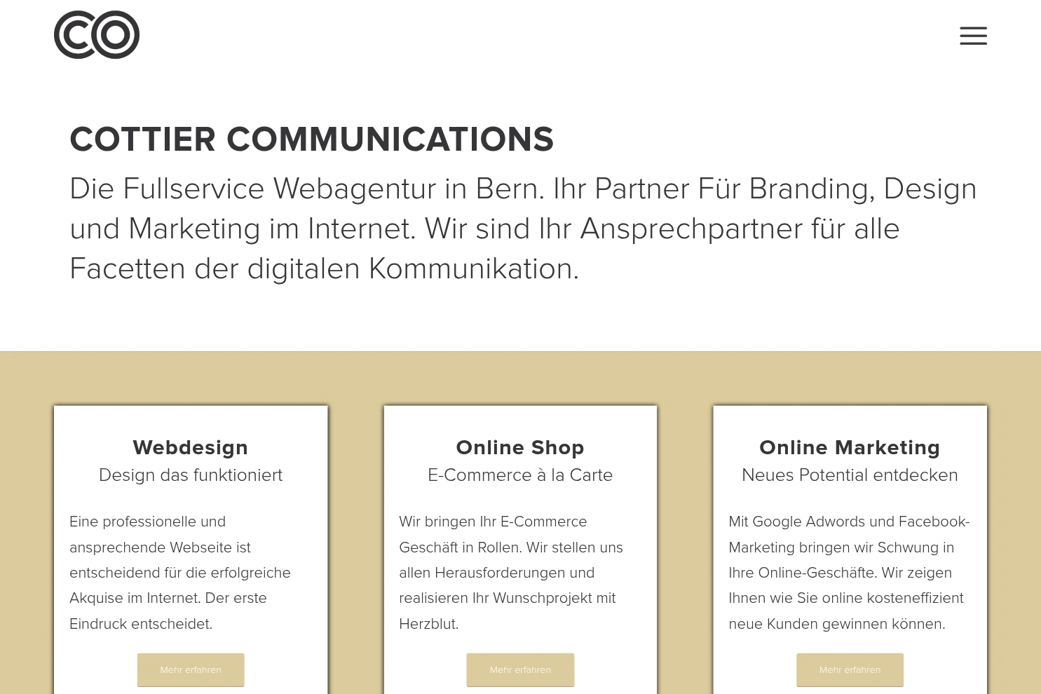 Preview of Cottier Communications Webagentur