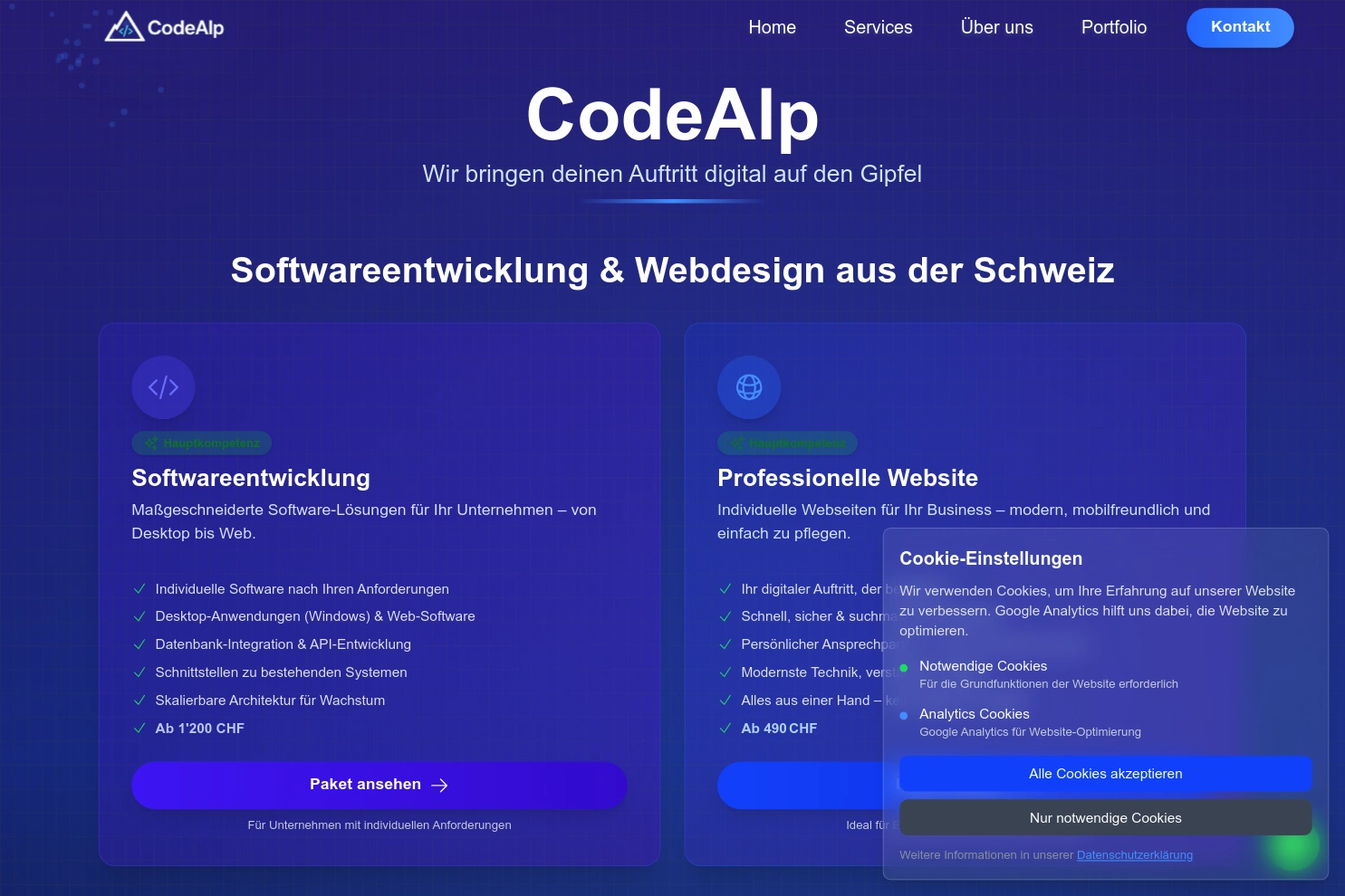 Preview of CodeAlp Webdesign