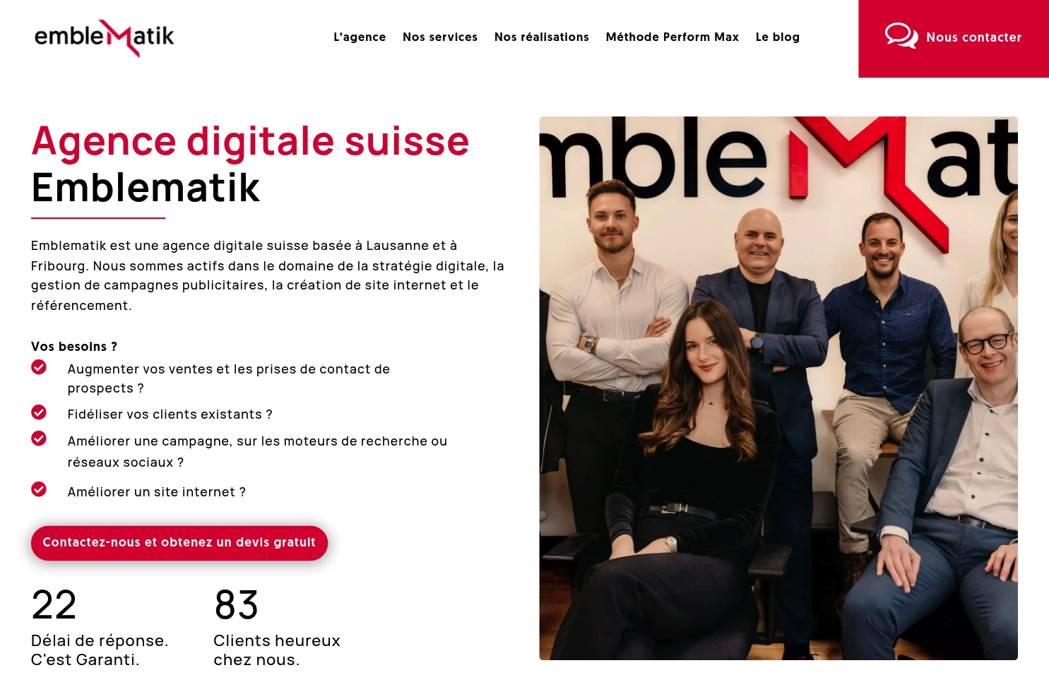 Preview of Emblematik - SEO, SEA, Publicités sur les réseaux sociaux - Votre agence digitale suisse