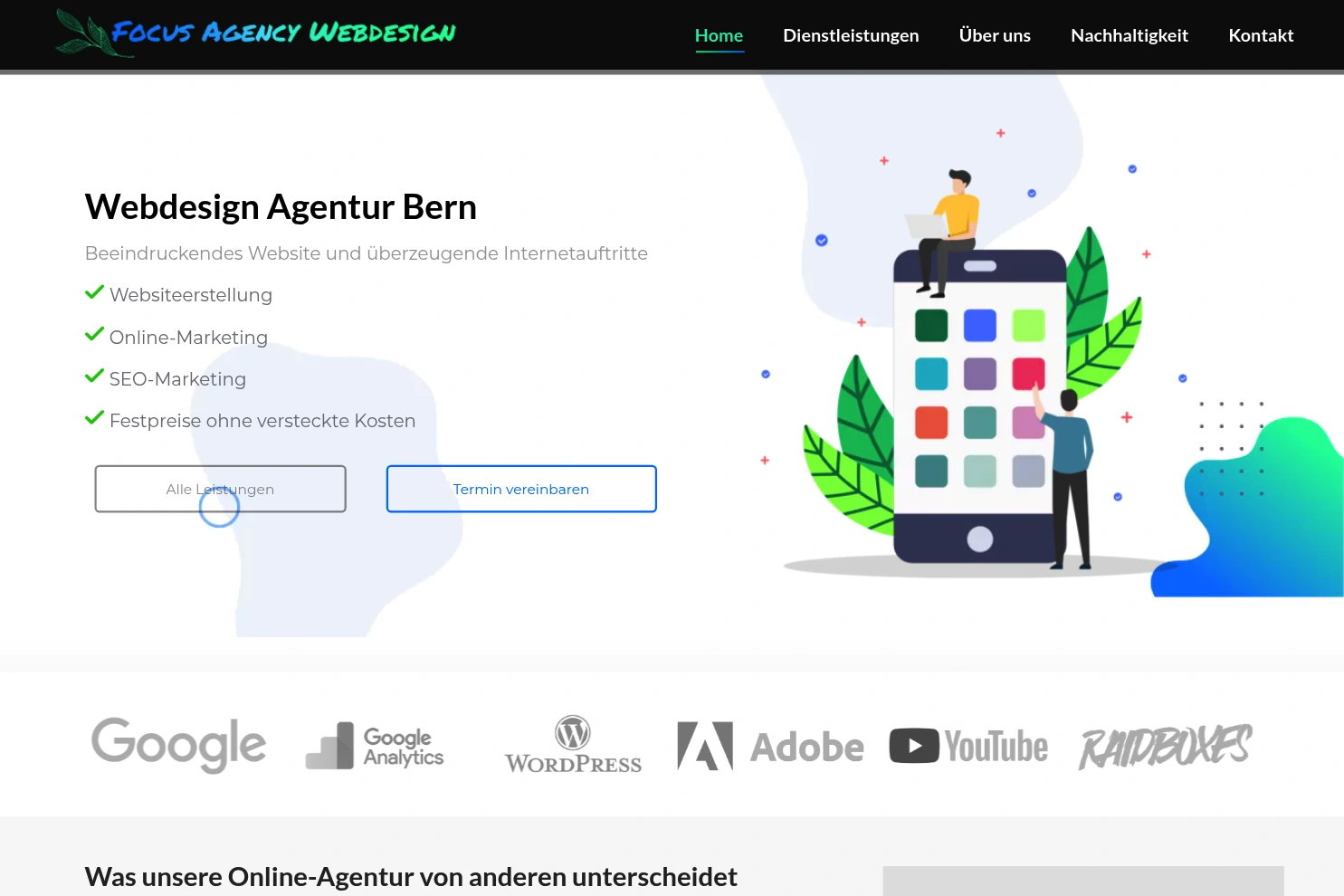 Preview of Focus Agency Webdesign Bern
