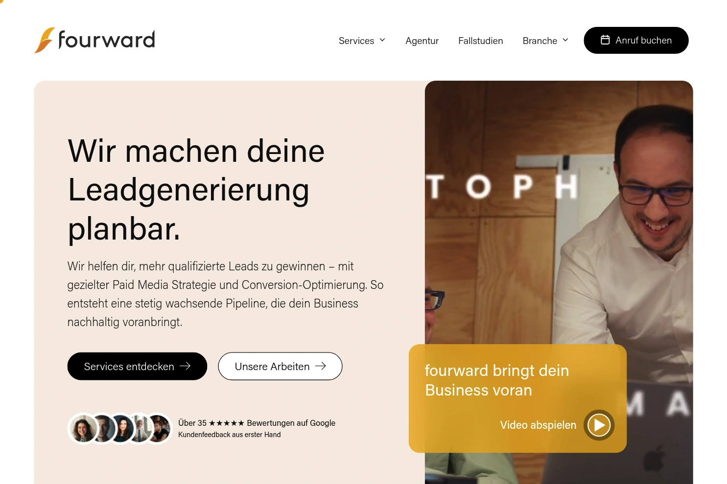 Preview of fourward GmbH - Online Marketing | Landing Pages