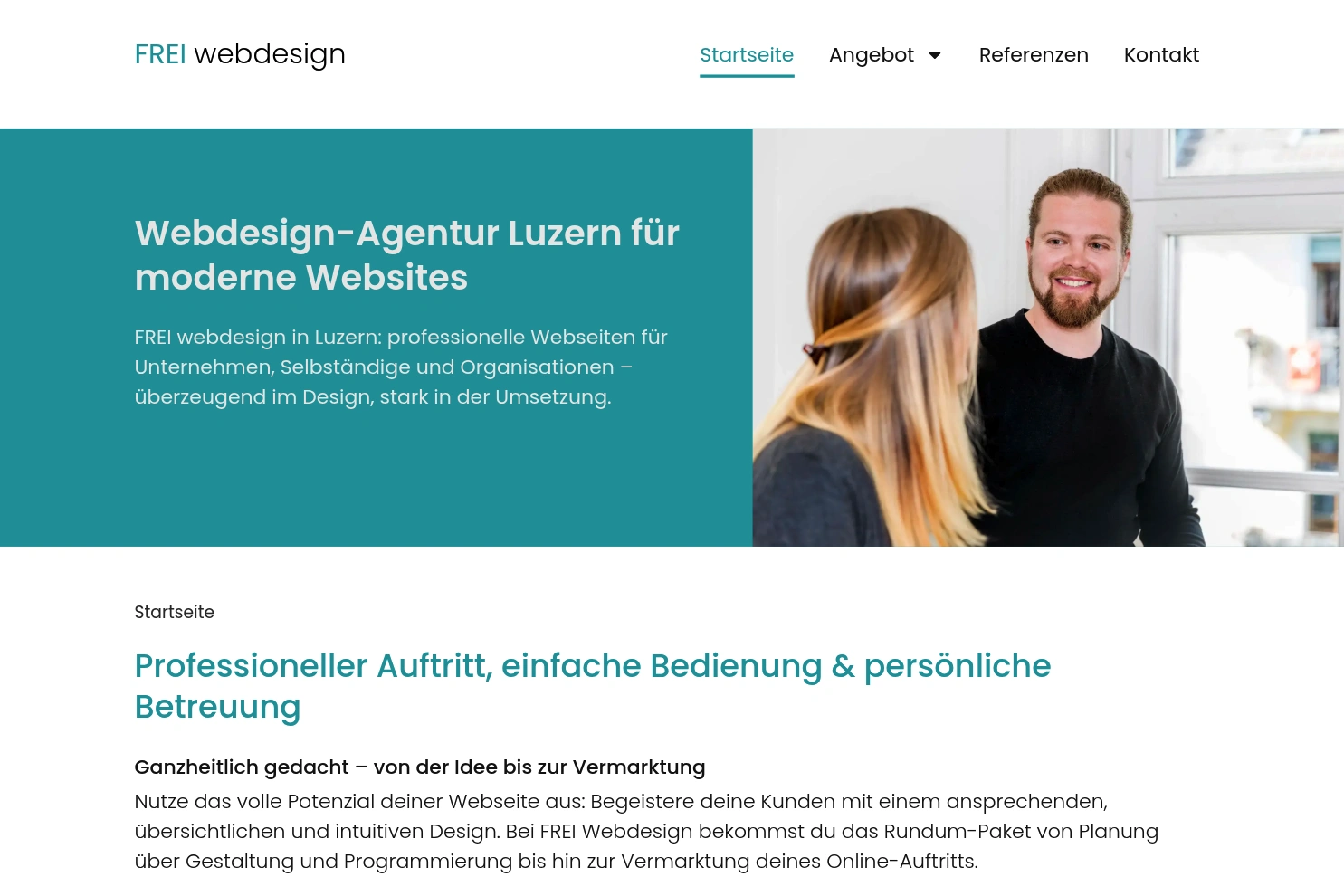 Preview of FREI webdesign Luzern