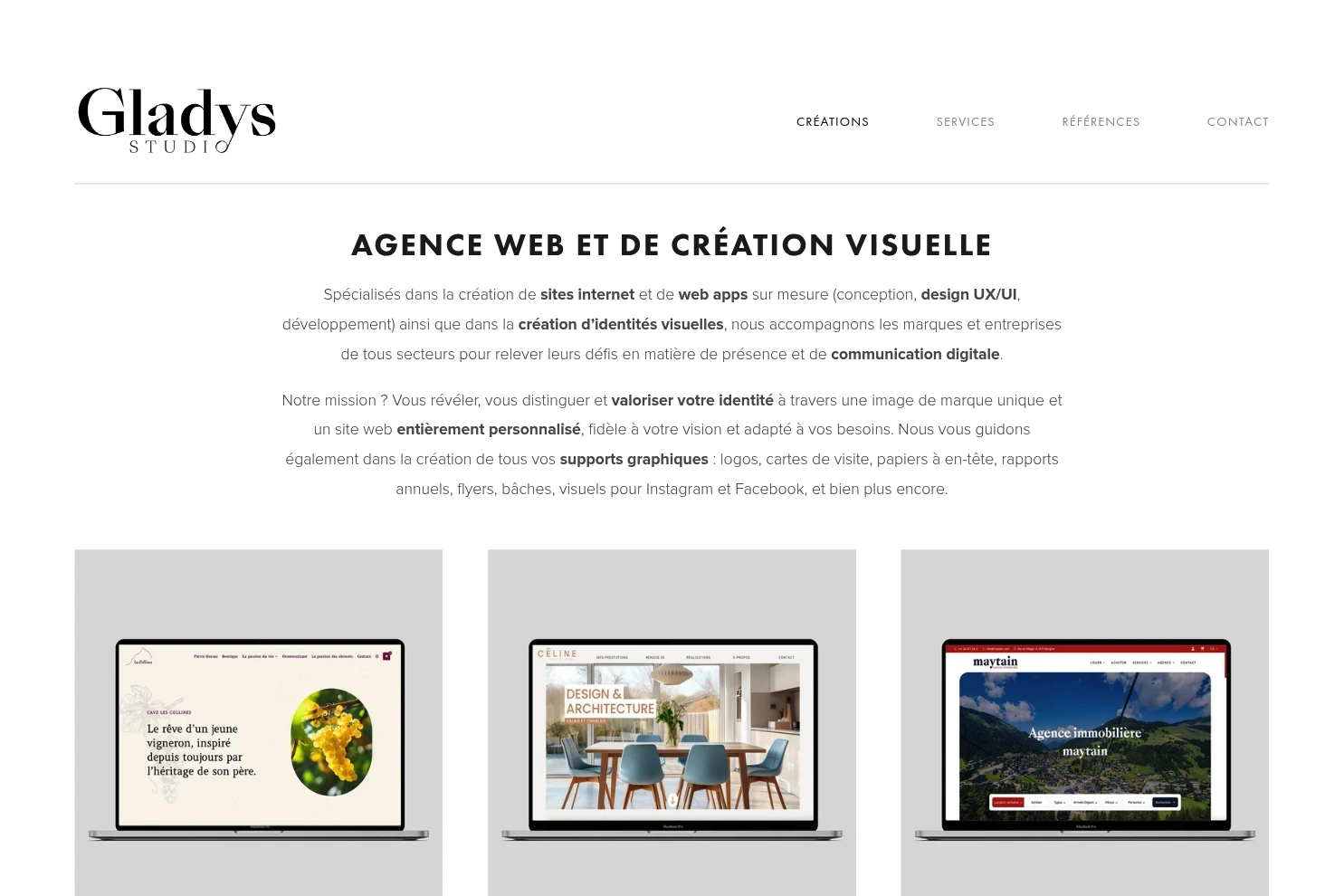 Preview of Gladys Ançay | Création de sites internet & Graphisme