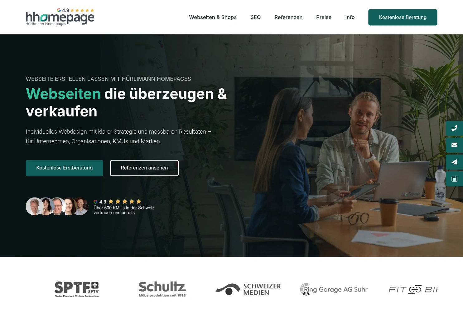 Preview of Hürlimann Homepages