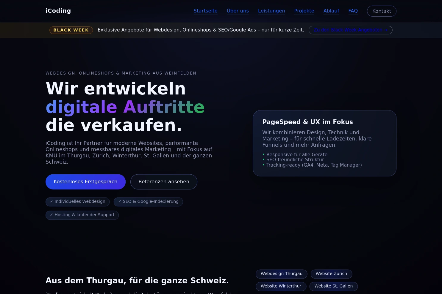 Preview of iCoding | Webdesign Thurgau, Onlineshops & digitales Marketing