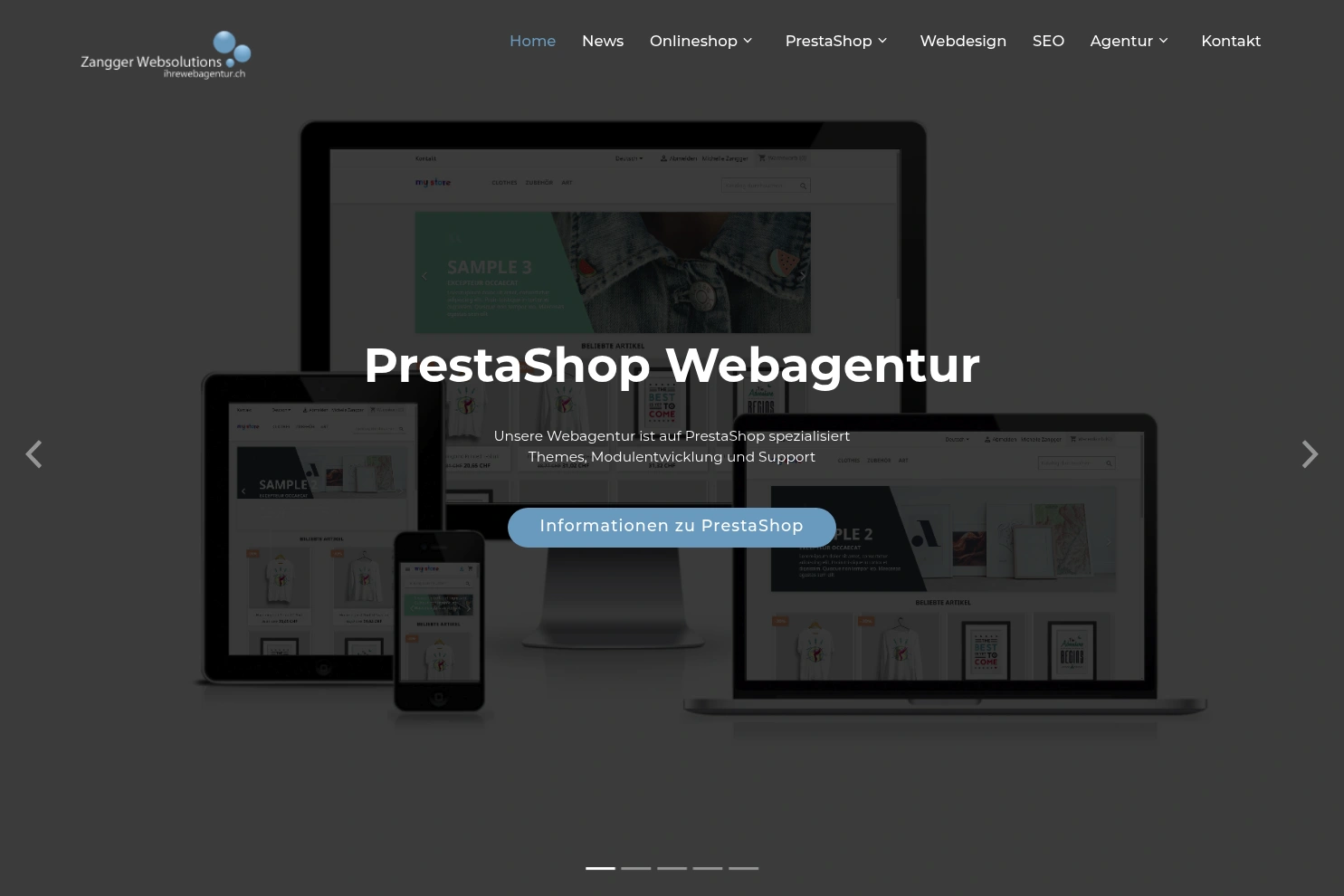 Preview of Zangger Websolutions - Agentur für Onlineshops & Webdesign