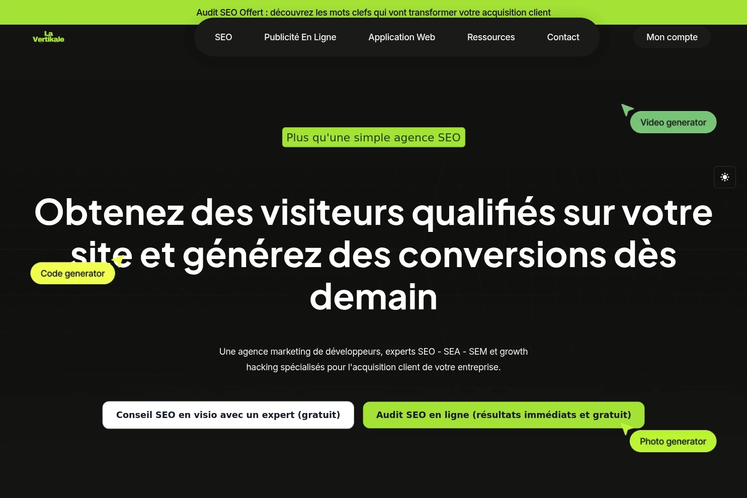Preview of La Vertikale Suisse - Agence SEO et acquisition client