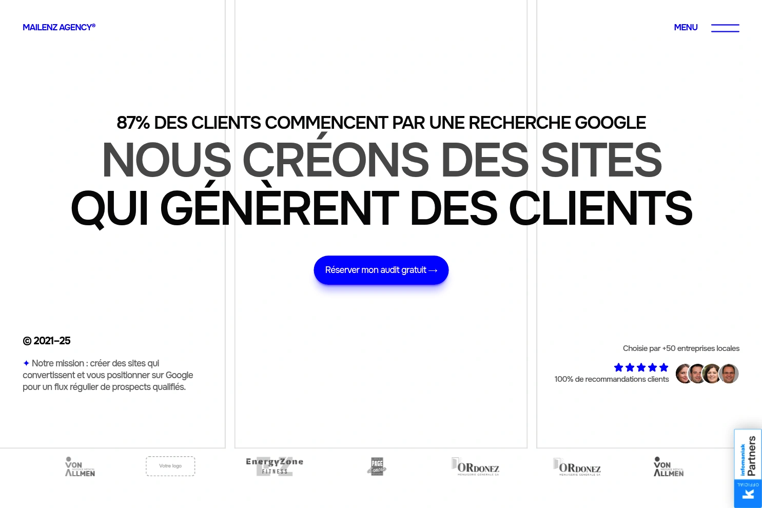Preview of Mailenz Agency - Agence Web