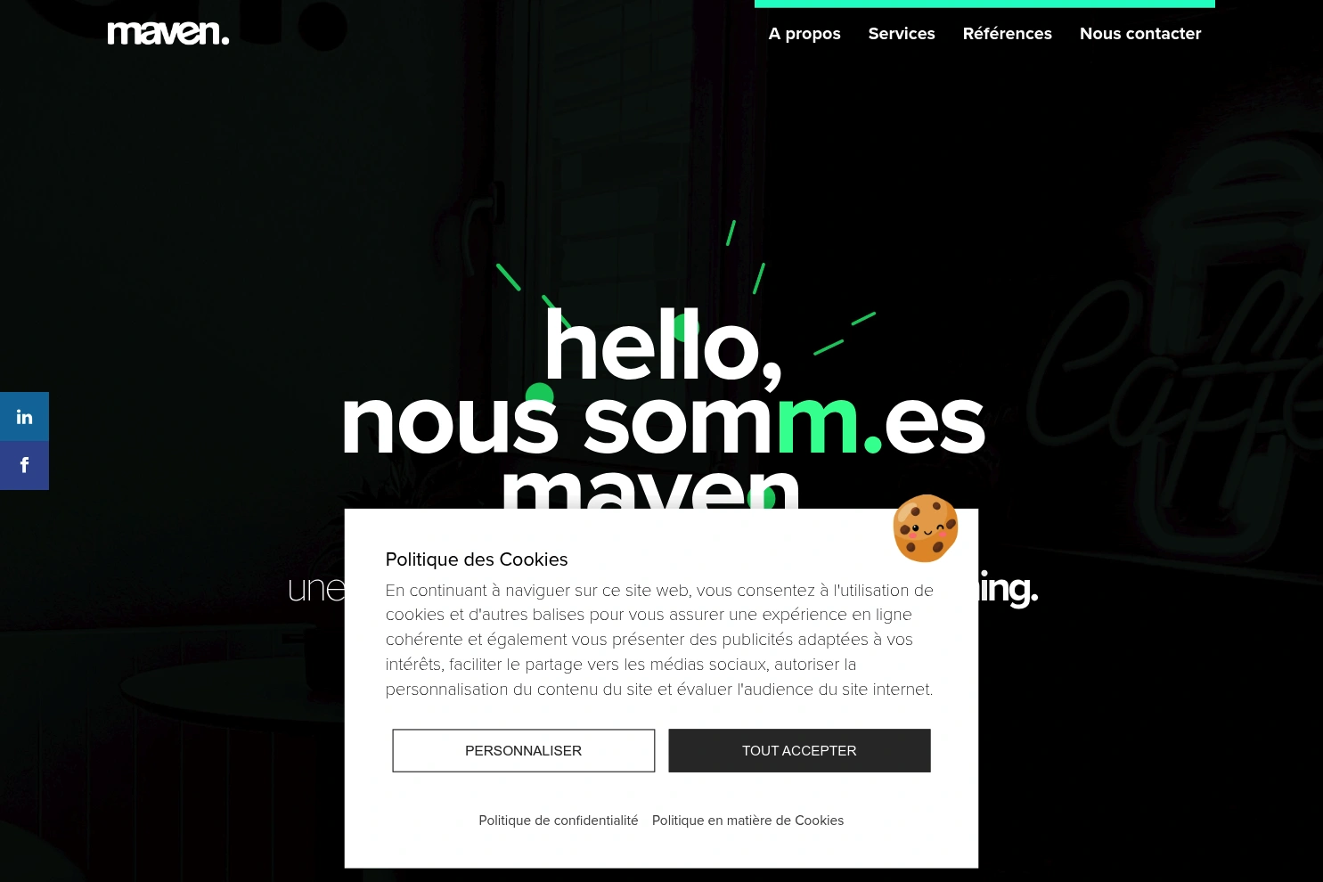 Preview of maven sàrl | agence web. design. marketing. e-learning.