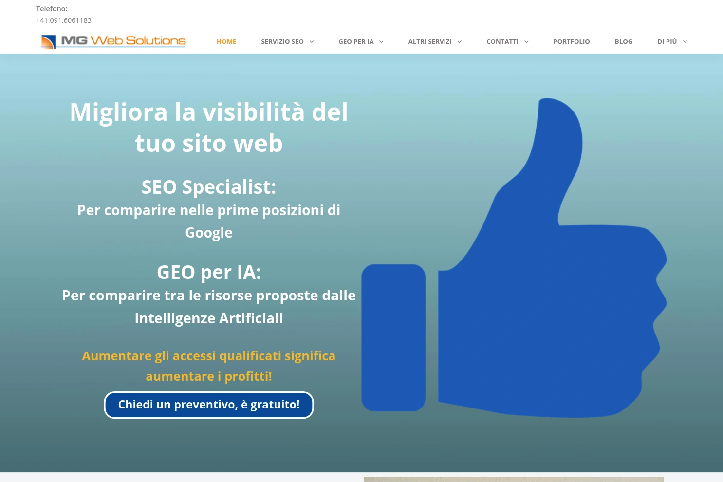 Preview of Consulenza SEO Lugano + GEO per Intelligenza Artificiale