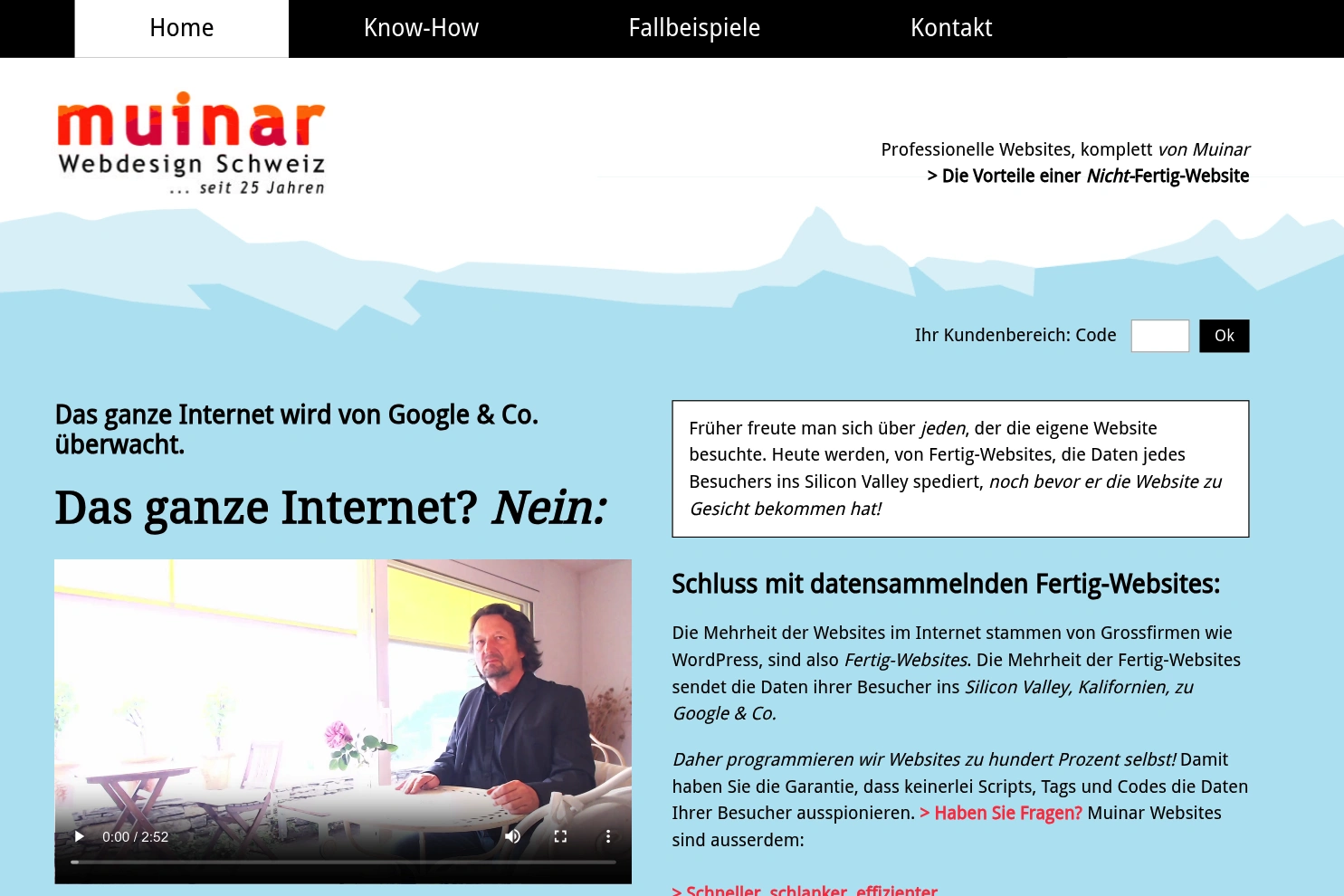 Preview of Muinar Webdesign Schweiz