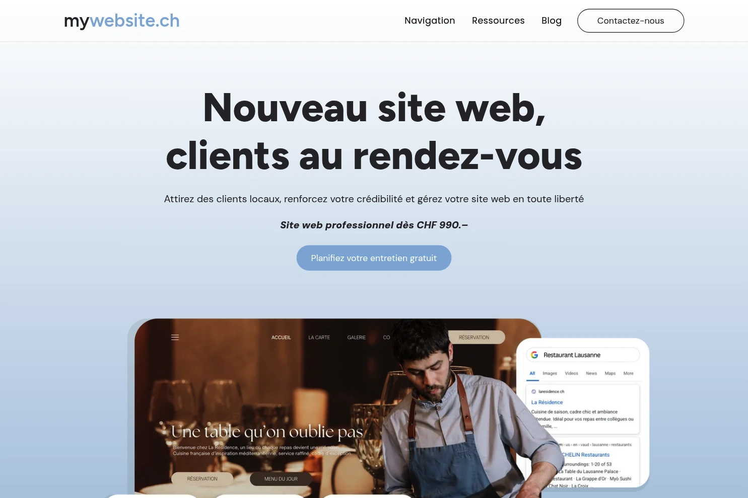 Preview of mywebsite.ch