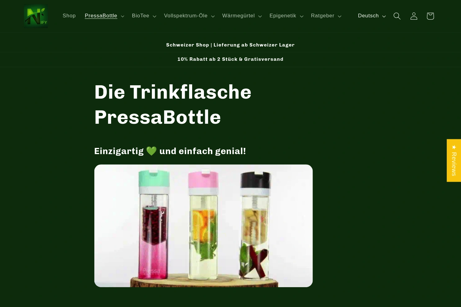 Preview of Pressa Bottle Switzerland