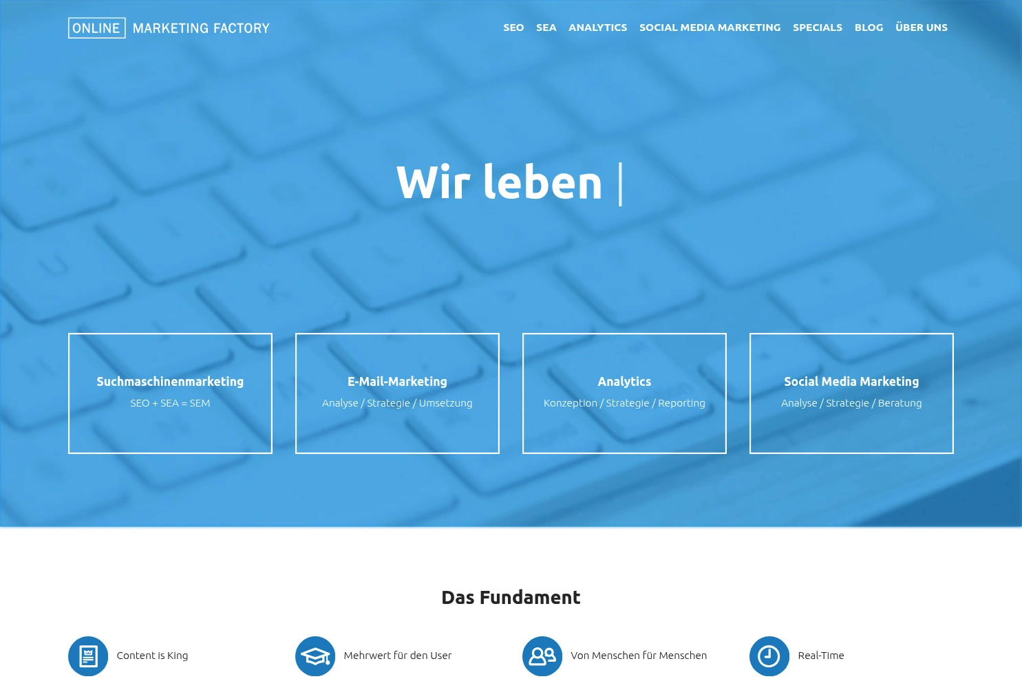 Preview of Online Marketing Factory AG - SEO - Ads - Analytics - Content Marketing