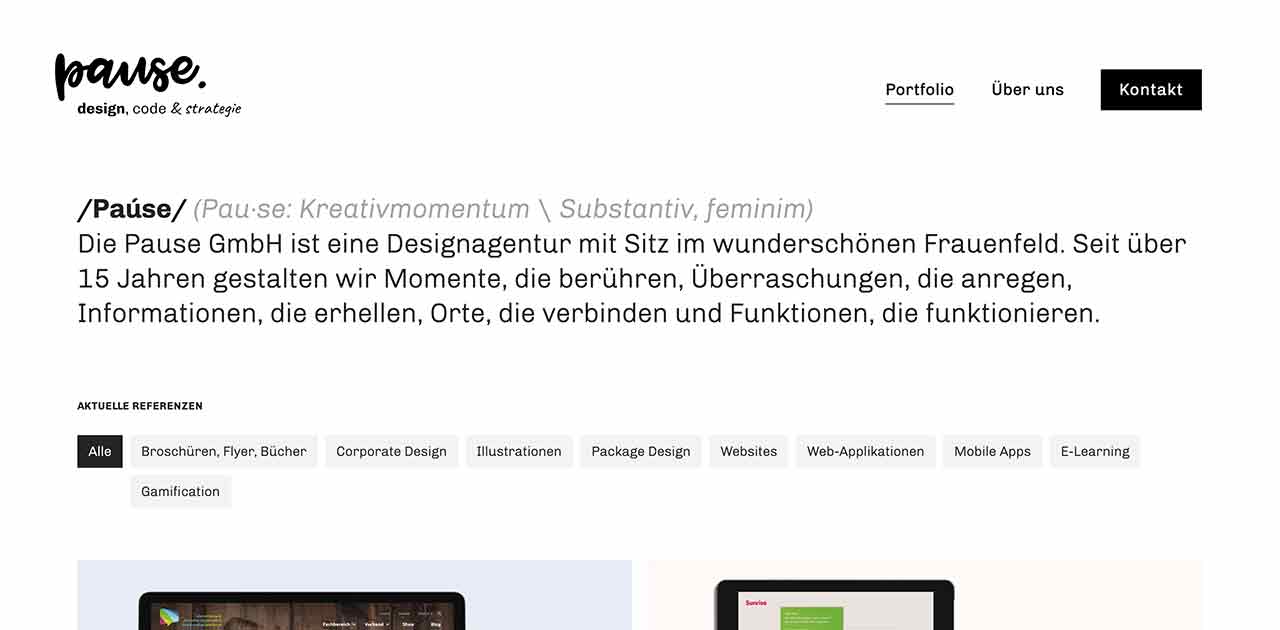 Preview of Die Pause GmbH – Agentur für Grafikdesign, Webdesign & App-Entwicklung