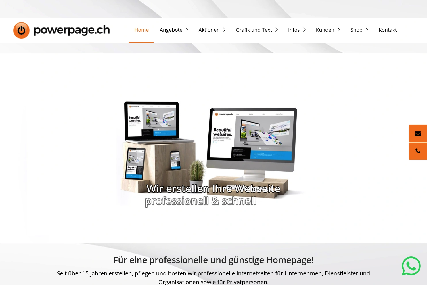 Preview of powerpage.ch Webdesign & Grafikdesign