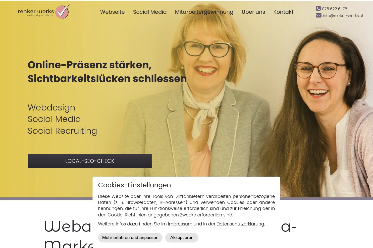 Preview of renker works GmbH - Social Media & Webdesign Region Thun