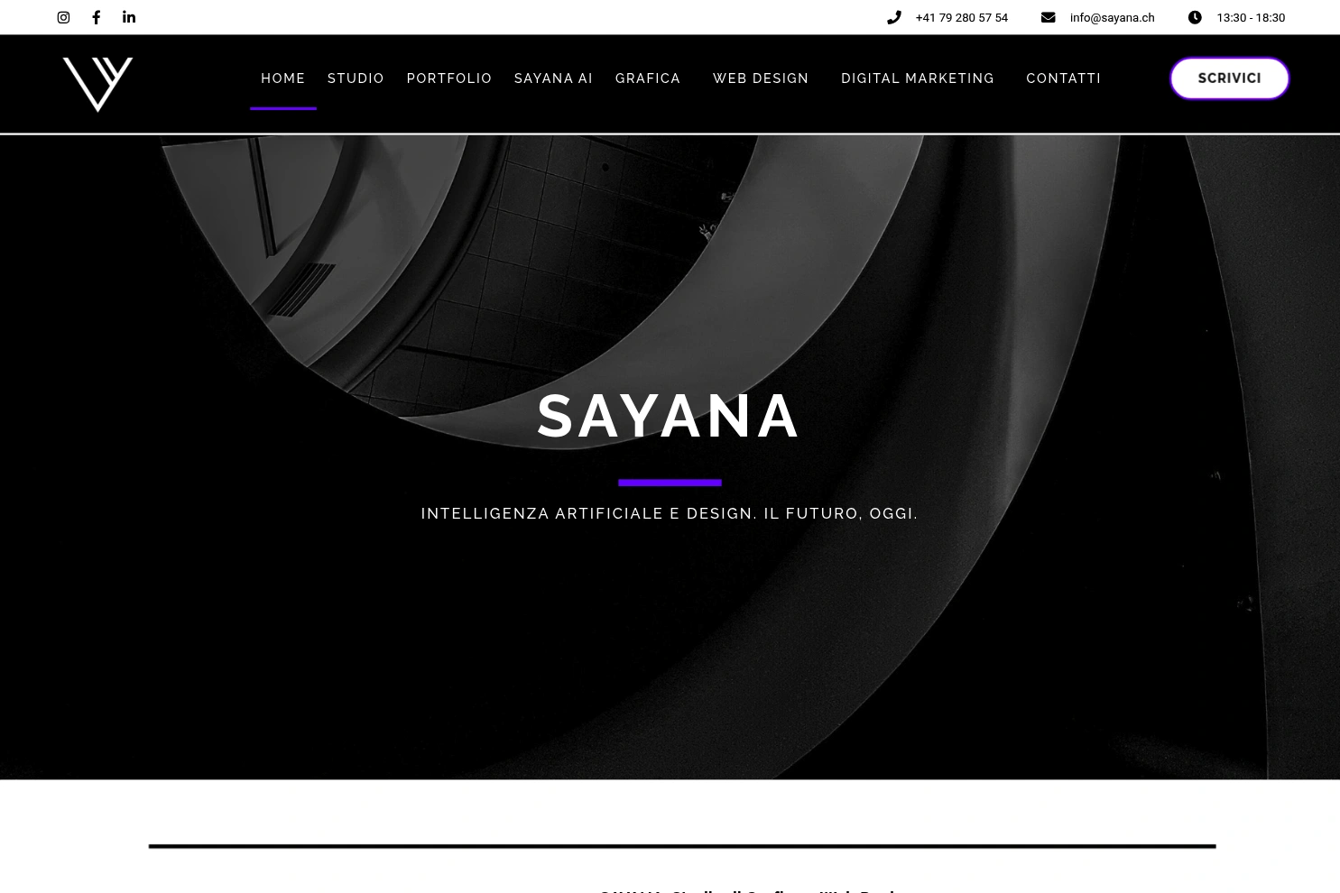 Preview of SAYANA by Sara Casella: studio di Grafica e Web Design Ticino