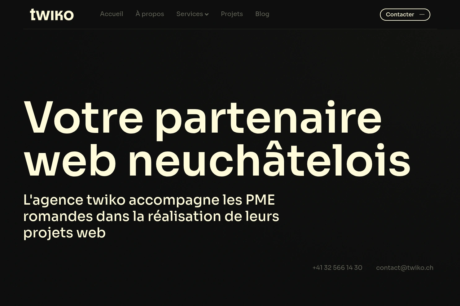 Aperçu de Twiko - Agence web à Neuchâtel
