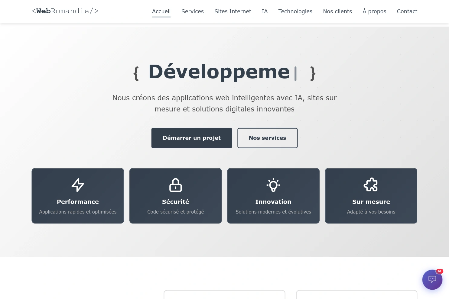 Preview of Web Romandie