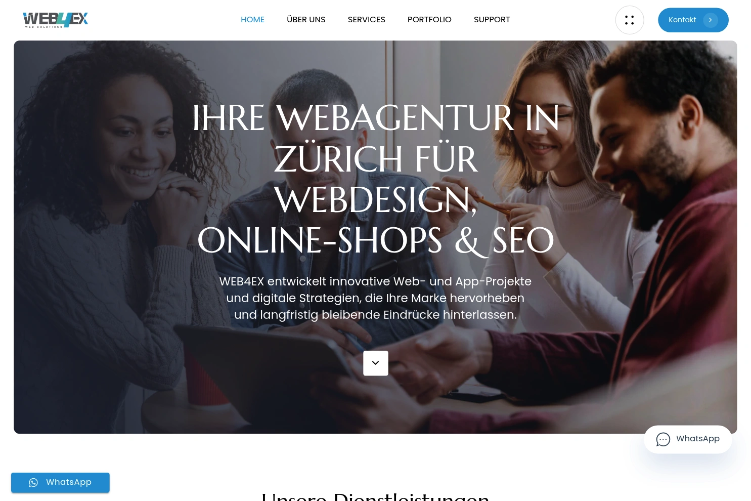 Preview of WEB4EX I Webagentur, App Entwickler & Marketing Agentur Zürich I Webdesigns, Apps, E-Commerce