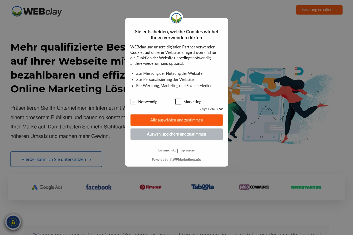 Preview of WEBclay Merz - Online- und Social Media Marketing | Webdesign Schwyz