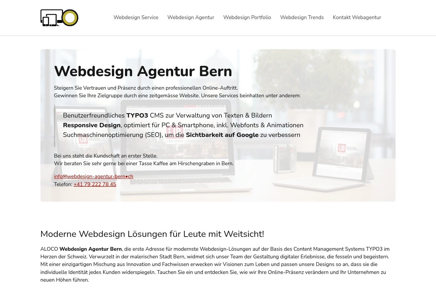 Preview of Webdesign Agentur Bern