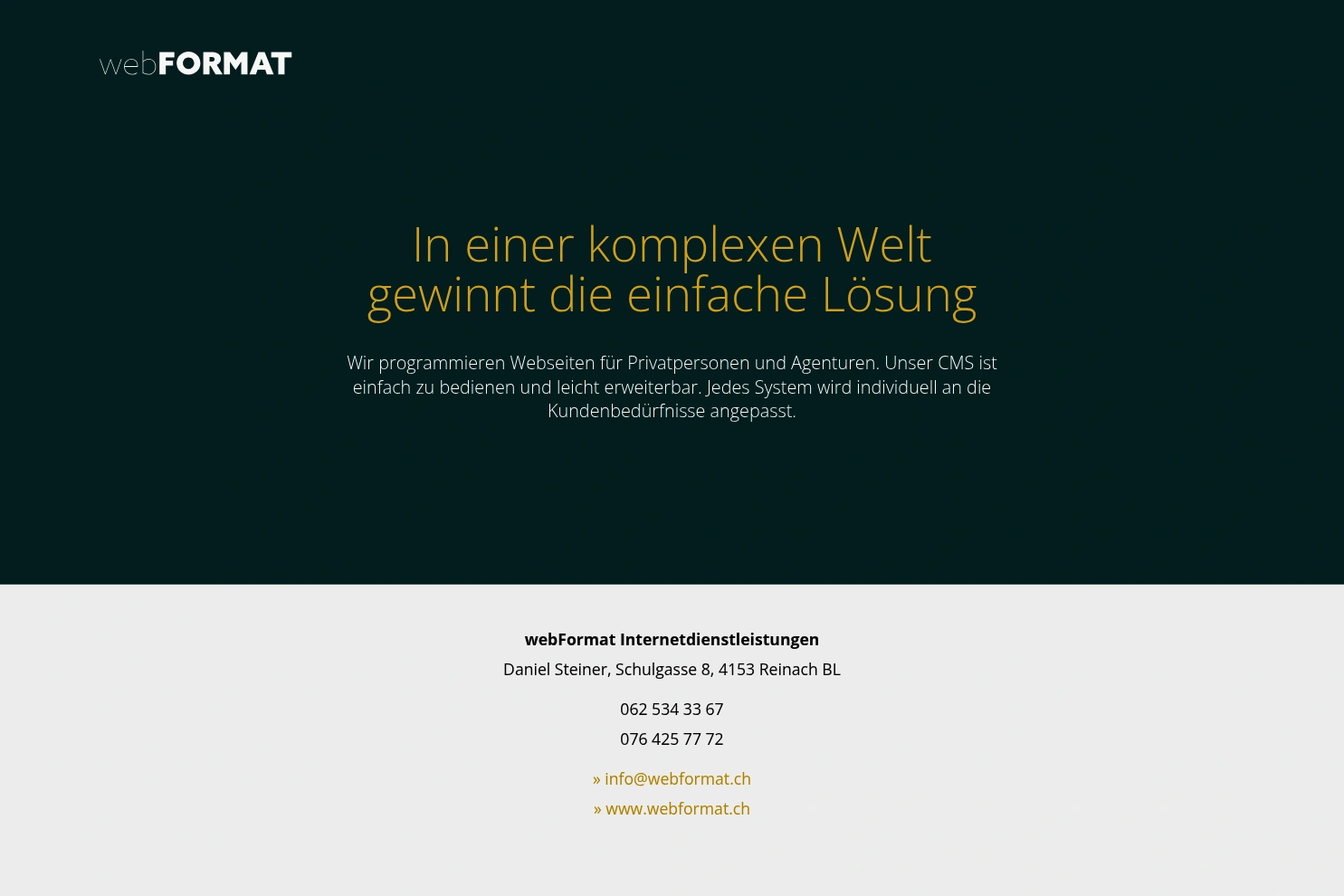 Preview of webFormat Internetdienstleistungen