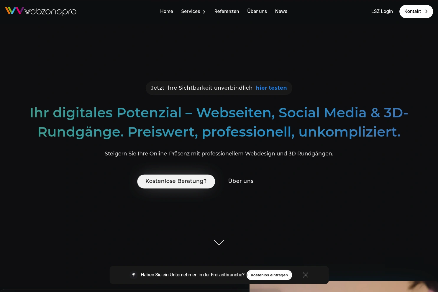 Preview of Webzonepro AG - Online Marketing, Web Agentur und 3D Rundgang Zürich