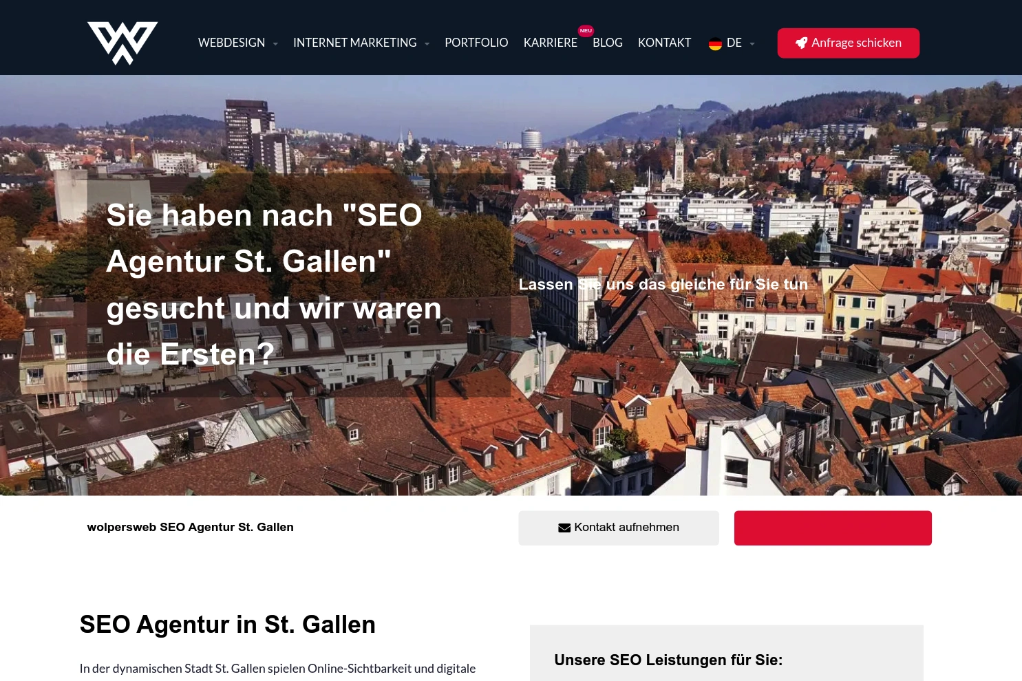 Preview of wolpersweb - SEO Agentur & Webdesign St. Gallen