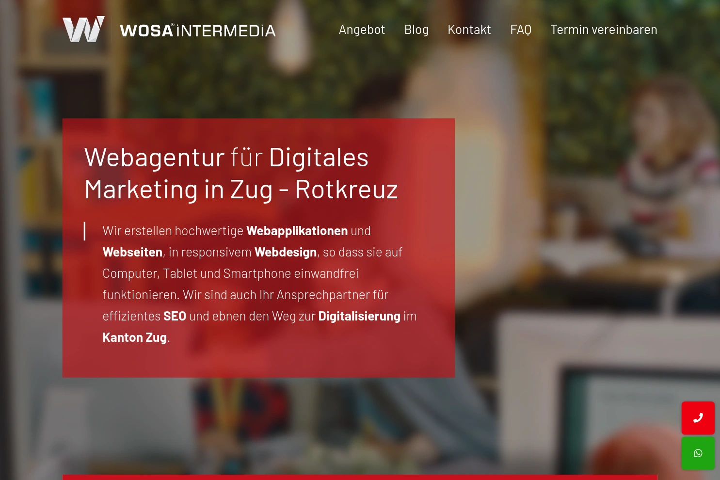Preview of WOSA Intermedia GmbH – Ihre Webagentur für professionelle Webseiten-Entwicklung in Rotkreuz, Kanton Zug.