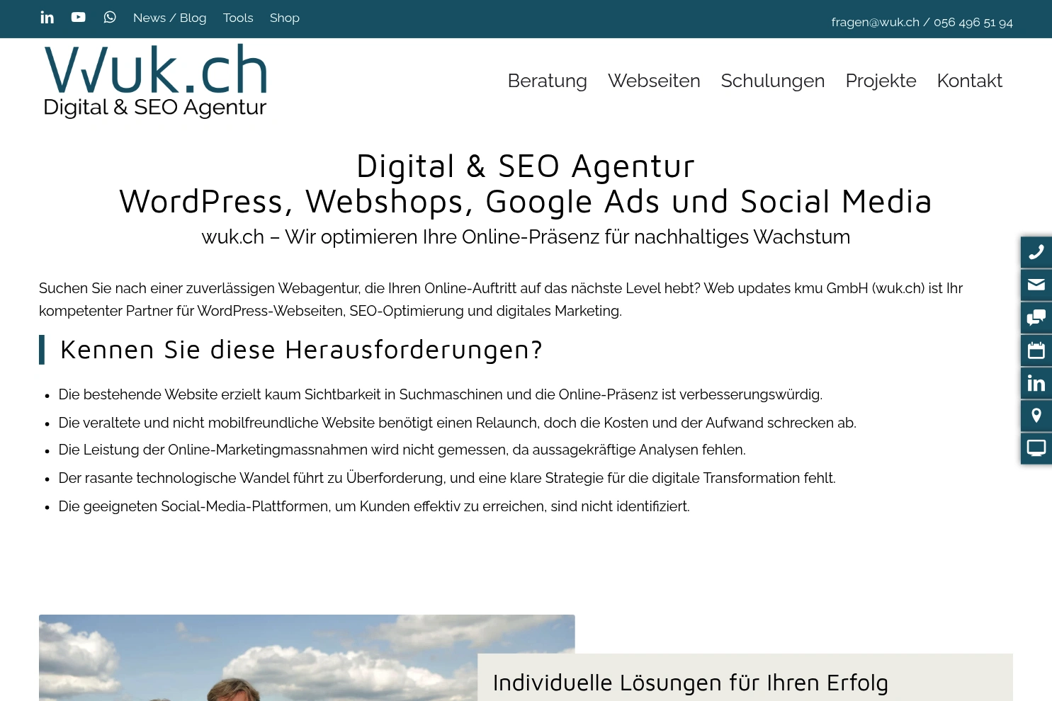 Preview of wuk.ch - Digital & SEO Agentur